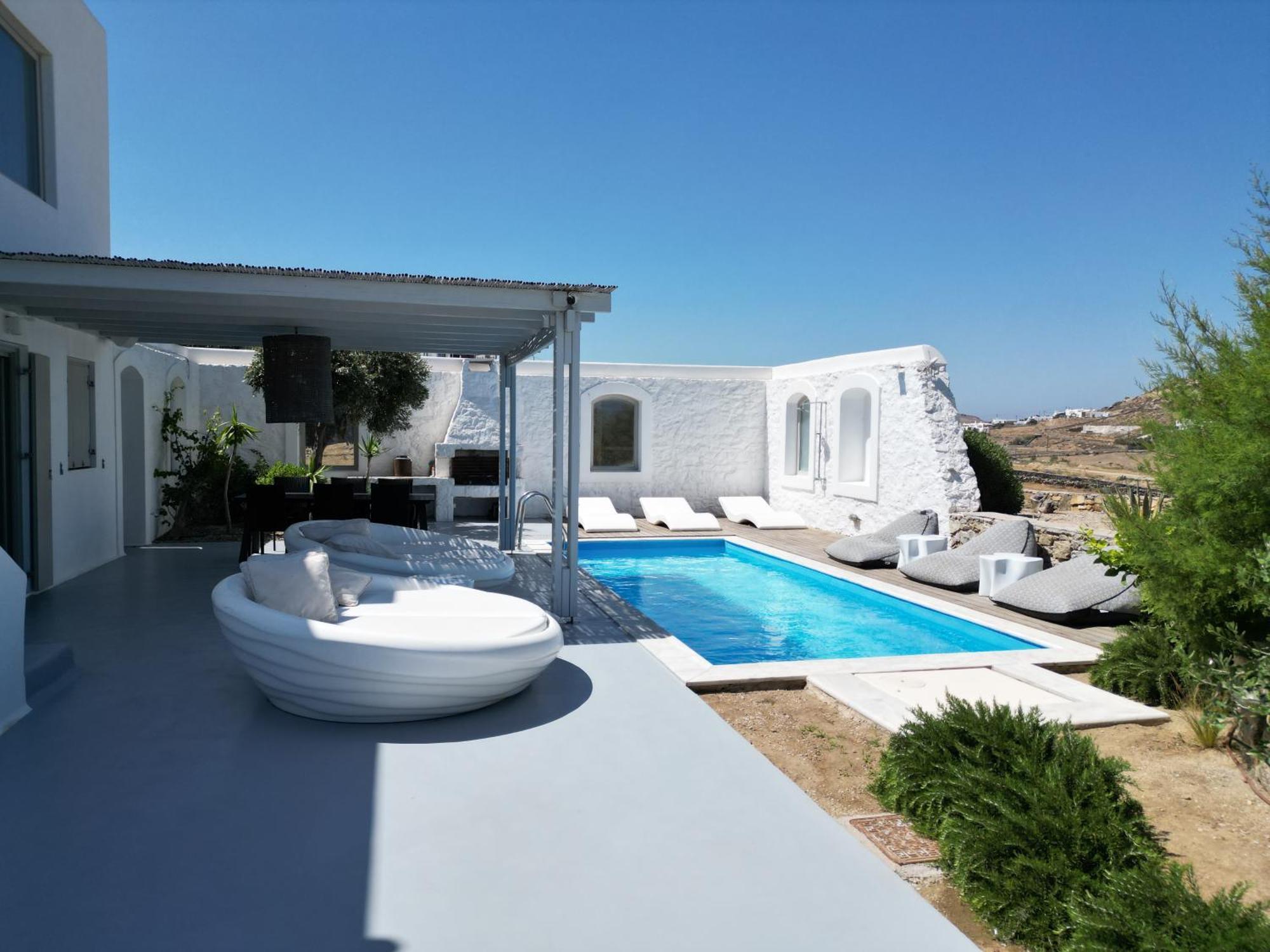 Villa Dafni 4Bed With Pool In Kalafatis Spilia Mykonos Town المظهر الخارجي الصورة